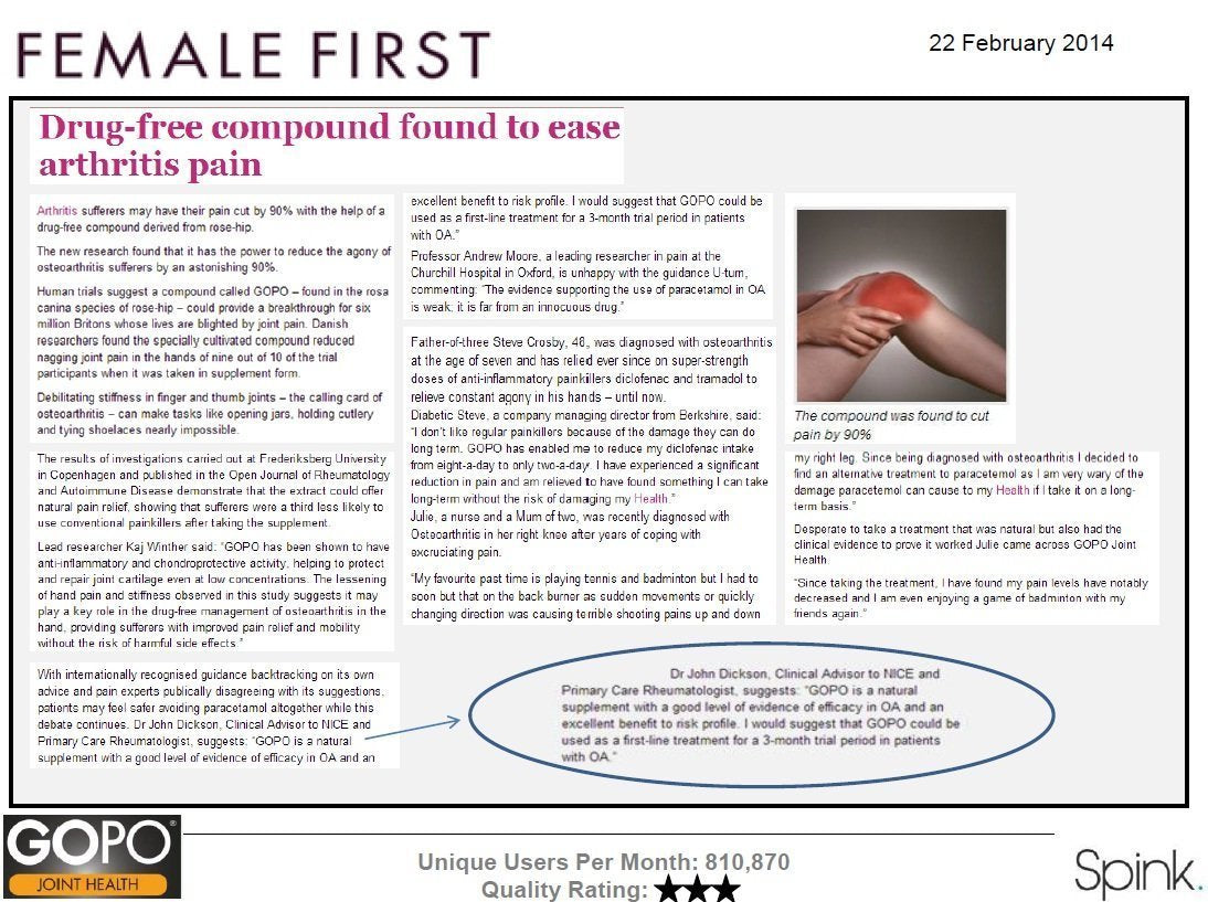 Drug Free Compound Found To Ease Arthritis Pain Female First 22 February 2014