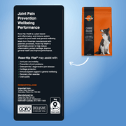 Rose-Hip Vital product packaging with text on a blue background