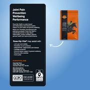 Rose-Hip Vital product packaging with text on a blue background