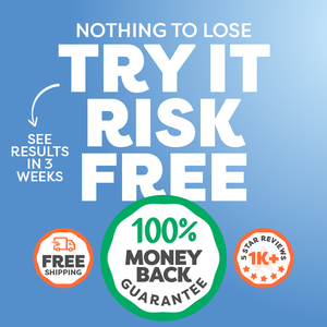 Promotional graphic with text and icons on a blue background