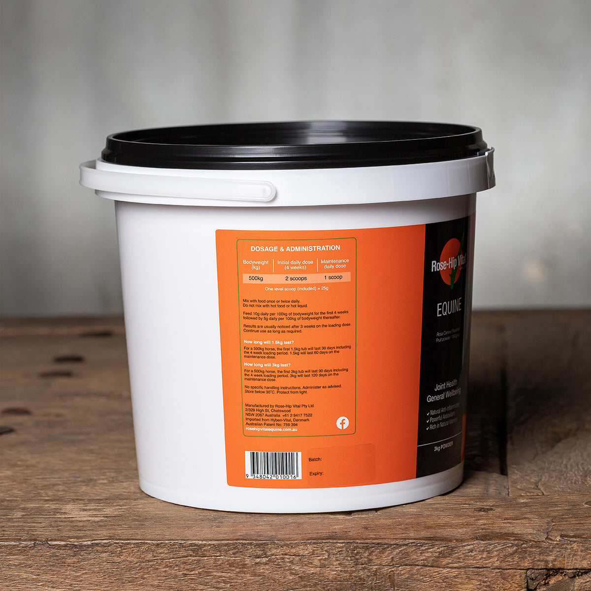 Poudre D'églantier Pour Chevaux 3kg - Rose Hip Joint Guard - Complément Pour La Santé Articulaire